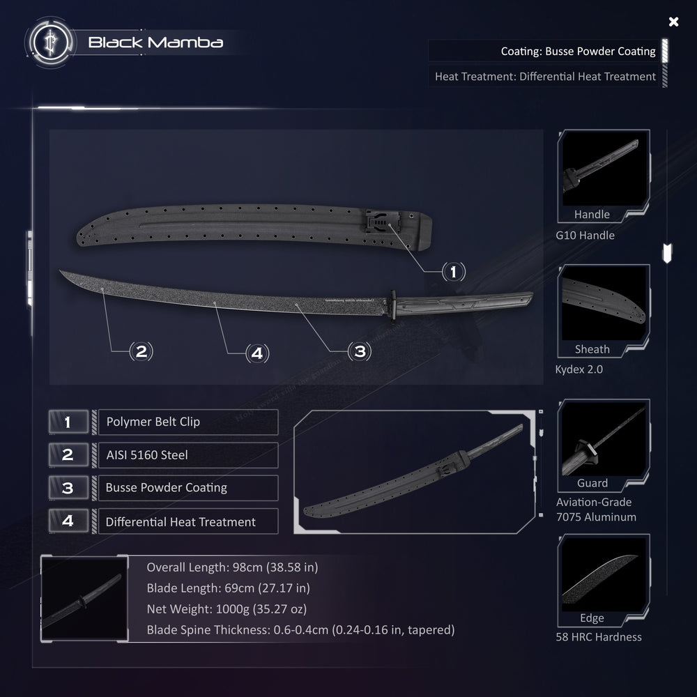 Black Mamba, Personalized Engraved Bushcraft Knife, Gift for Outdoor Enthusiasts, Camping Gear, Military Graduation Commemorative, Survival, Hunting
