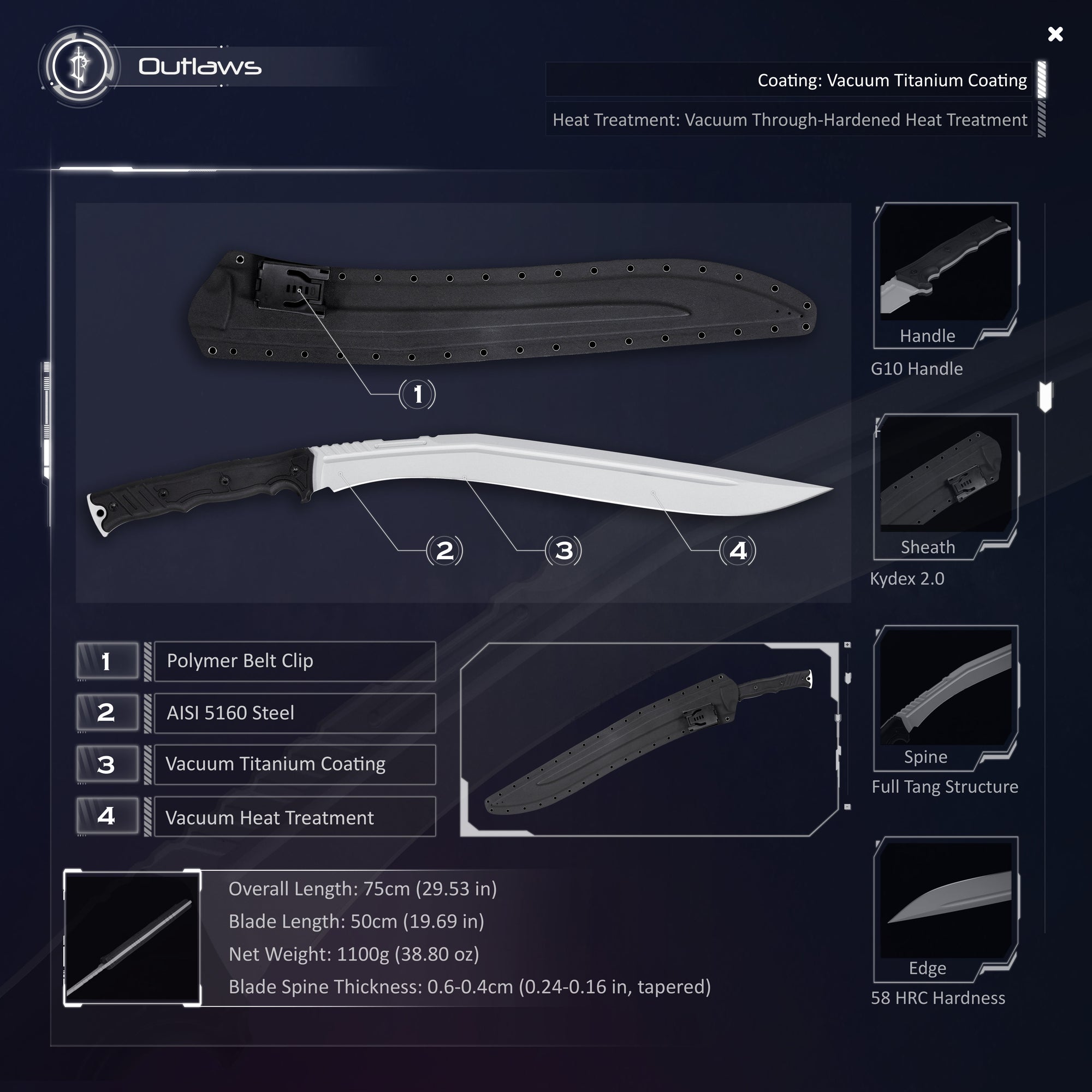 Outlaws, Personalized Engraved Bushcraft Knife, Gift for Outdoor Enthusiasts, Camping Gear, Military Graduation Commemorative, Survival, Hunting